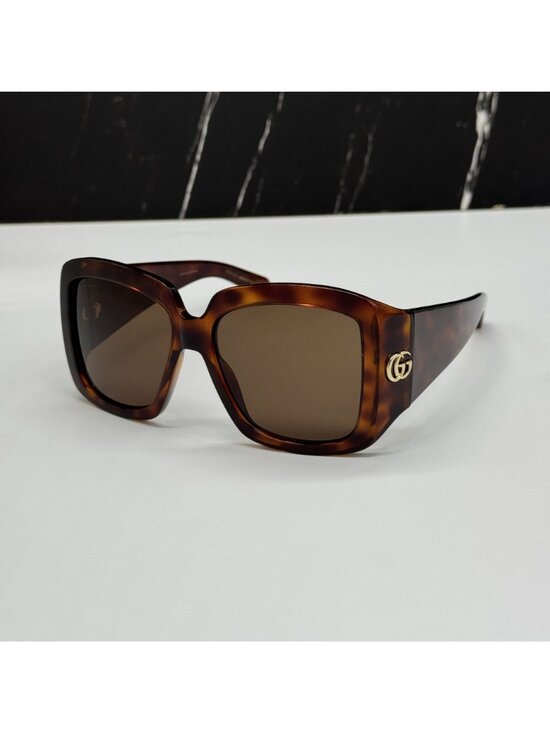 New Gucci GG1402S 002 Havana Brown Oversized Women Sunglasses main image 9